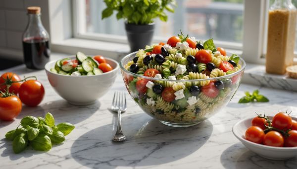 Salade de pâtes express pour un repas rapide